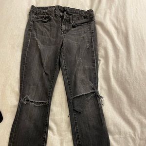 Vince washed black/gray ripped skinny jeans size 27